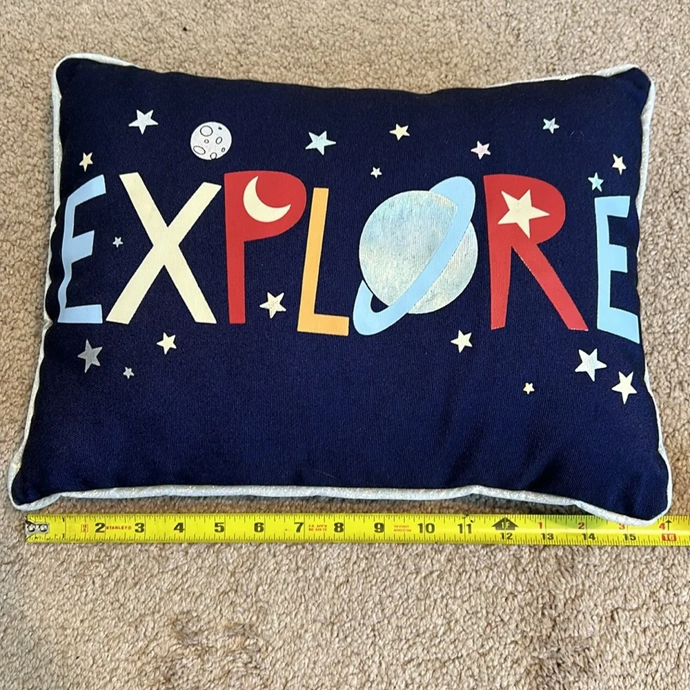 Explore Accent Pillow with Metallic Detail Planets Theme‎